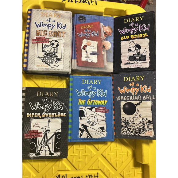 Lot Of 6 Diary Of A Wimpy Kid New Books By Jeff Kinney Big Shot Diaper Overload - Picture 1 of 7